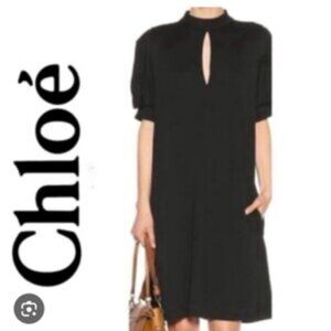 Chloé black wool dress from the Clare Waight Keller era (circa 2016–2017).